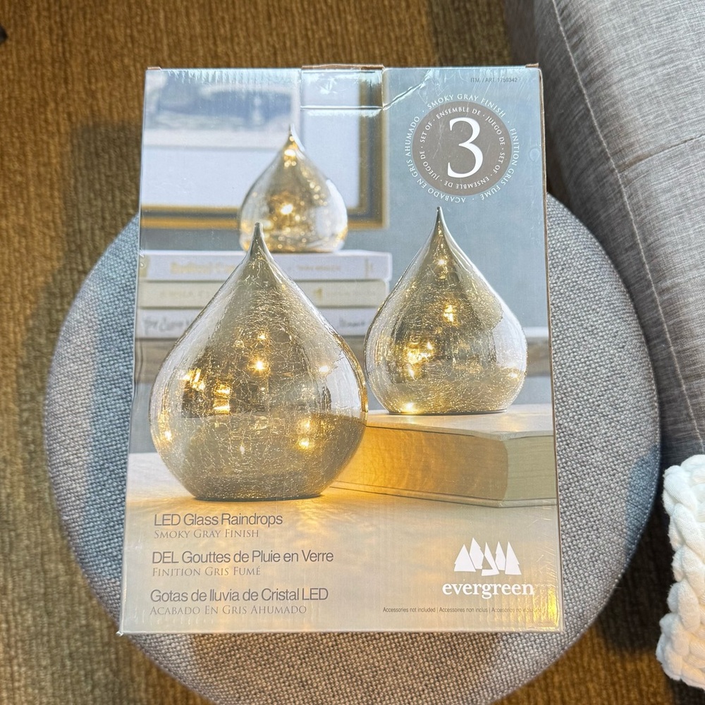 Evergreen LED Glass Raindrops